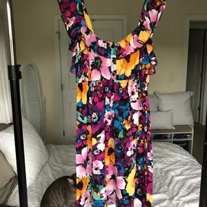No Boundaries Flutter Sleeve Floral Dress